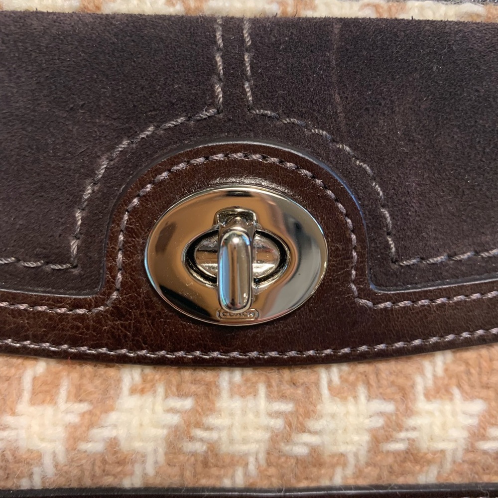 Coach Houndstooth Pattern Wristlet - image 3